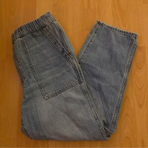 Madewell Pull On Relaxed Elastic-Waist Denim Jeans